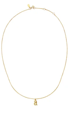 Sale Halskæde - A Alphabet - Gold Colour Smykker