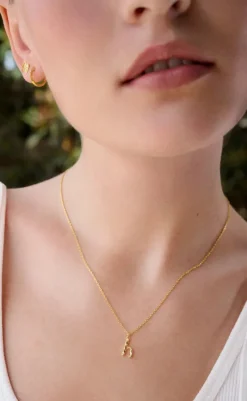 New Halskæde - H Alphabet - Gold Colour Smykker