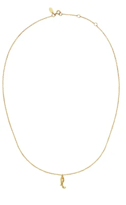 Hot Halskæde - L Alphabet - Gold Colour Smykker