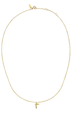 New Halskæde - R Alphabet - Gold Colour Smykker