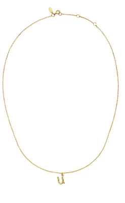 Sale Halskæde - U Alphabet - Gold Colour Smykker