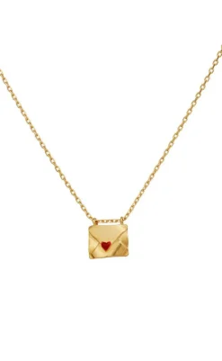 Online Halskæde - With Love - Gold Colour Smykker