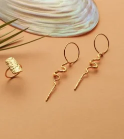 New Øreringe - Mia - Gold Colour Smykker