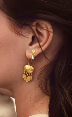 New Øreringe - Vesta - Gold Colour Smykker|Veste