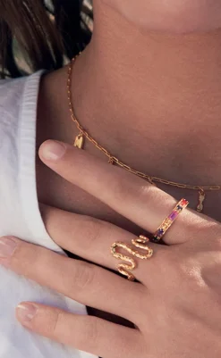 Online Ring - Viva - Gold Colour Smykker