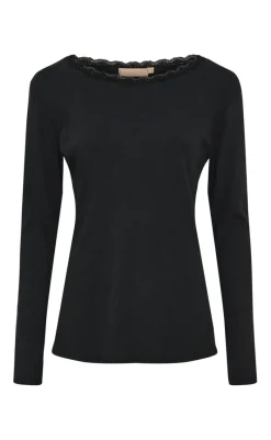 Clearance Bluse - Belinda LS - Black Bluser