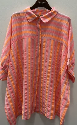 Sale Bluse - Virginia - Fuxia Stripe Bluser