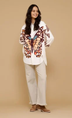 Discount Bukser - Karoline - Beige Denim Bukser & Jeans