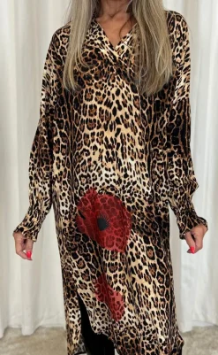 Kjole - Eloise Dress - Moro Red Flower Kjoler