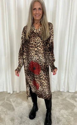 Kjole - Eloise Dress - Moro Red Flower Kjoler