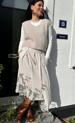 Discount Nederdel - Leona - Sabbia Nederdele