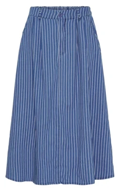 Online Nederdel - Emeline - Medium Blue Nederdele