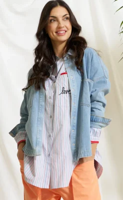 Online Skjorte - Ivana - Blue Denim Skjorter