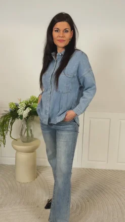 Online Skjorte - Ivana - Blue Denim Skjorter