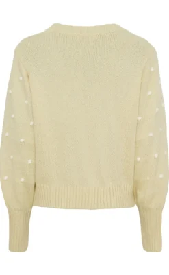 Strik - Alisee - Yellow/Bianco Striktrøjer & Sweat