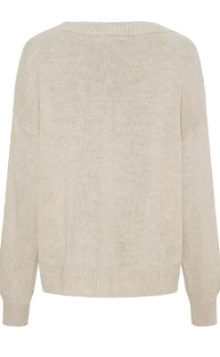Hot Strik - Aurorette - Beige Melange Striktrøjer & Sweat