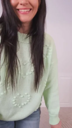 Hot Strik - Aurorette - Beige Melange Striktrøjer & Sweat