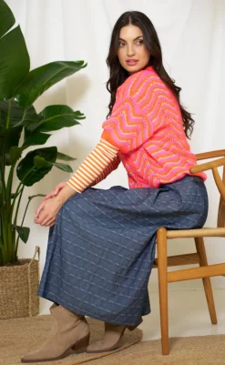 Clearance Strik - Alphonsine - Orange Striktrøjer & Sweat