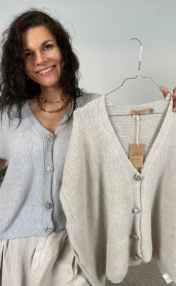 Online Strik - Cassia Knit - Light Grey Striktrøjer & Sweat