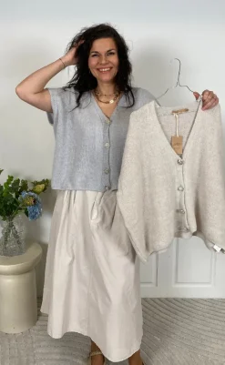 Online Strik - Cassia Knit - Light Grey Striktrøjer & Sweat