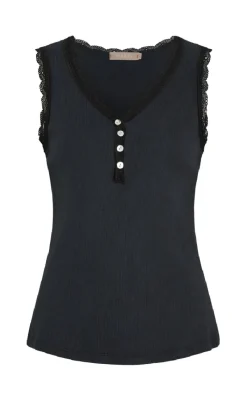 Hot Top - Gaia - Black T-shirts & Toppe