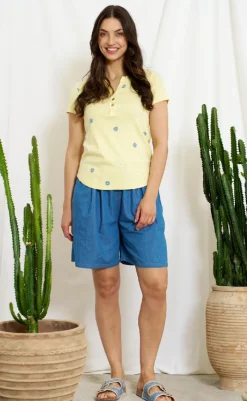 Clearance T-Shirt - Cecilie - Giallo T-shirts & Toppe