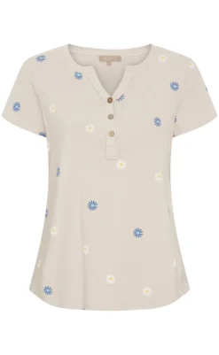 Clearance T-Shirt - Cecilie - Beige T-shirts & Toppe