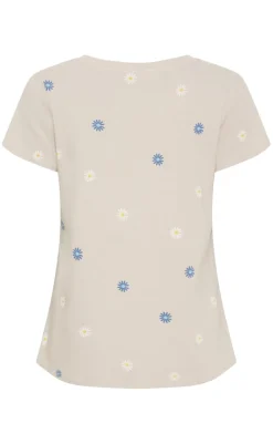 Clearance T-Shirt - Cecilie - Beige T-shirts & Toppe