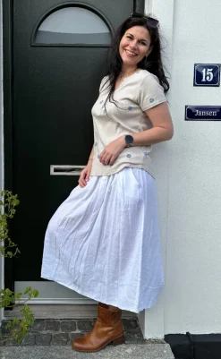 Clearance T-Shirt - Cecilie - Beige T-shirts & Toppe