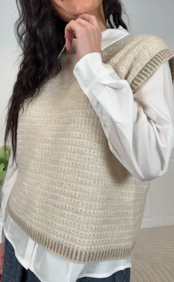 Discount Vest - Antonine - Beige/LightCamel Veste