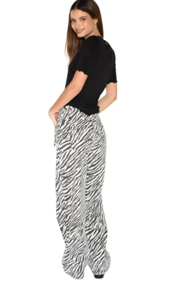 Outlet Jeans - Adanna Zebra - Black Bukser & Jeans