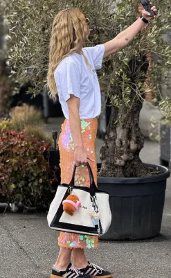 Online Nederdel - Lubinu - Cadmium Orange Nederdele