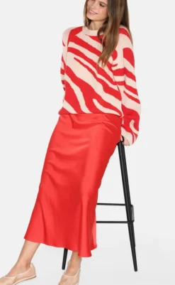 Online Striktrøje - Dania - Fiery Red Striktrøjer & Sweat