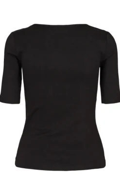 Discount T-shirt - Luvie - Black T-shirts & Toppe