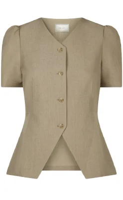 Clearance Bluse - Jules - Dark Taupe Bluser