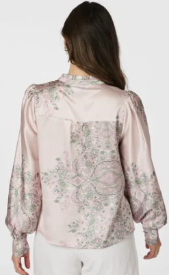 Sale Bluse - Massima Paisley Border - Rose Bluser
