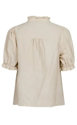 New Bluse - Odesa Linen - Sand Bluser
