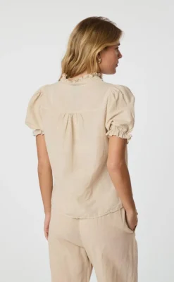 New Bluse - Odesa Linen - Sand Bluser
