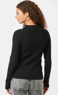 Online Bluse - Panama Knit - Black Bluser