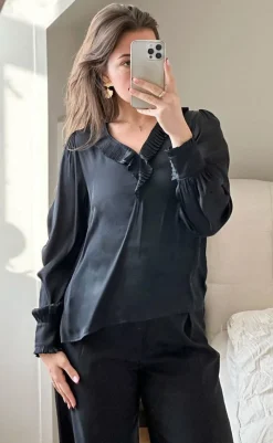 Outlet Bluse - Pellini - Black Bluser