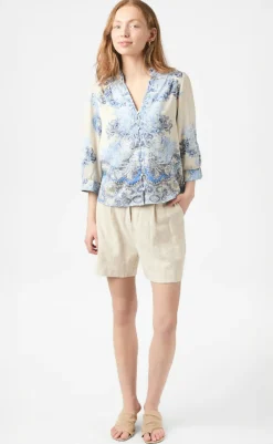 Best Bluse - Roselle Artist - Powder Blue Bluser