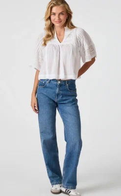 Outlet Bluse - Siama S Voile - White Bluser