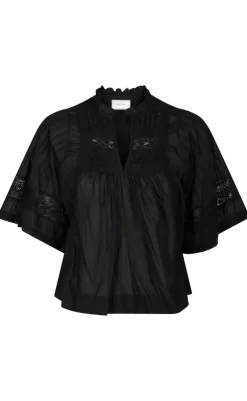 Discount Bluse - Siama S Voile - Black Bluser