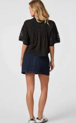 Discount Bluse - Siama S Voile - Black Bluser