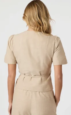 Sale Bluse - Simoni Stripe - Sand Bluser