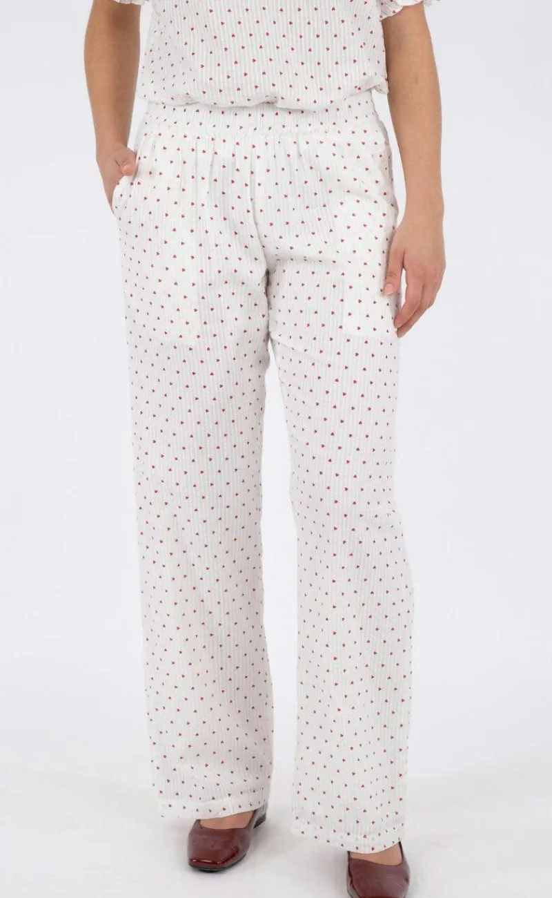 Clearance Bukser - Astra Heart - White Bukser & Jeans