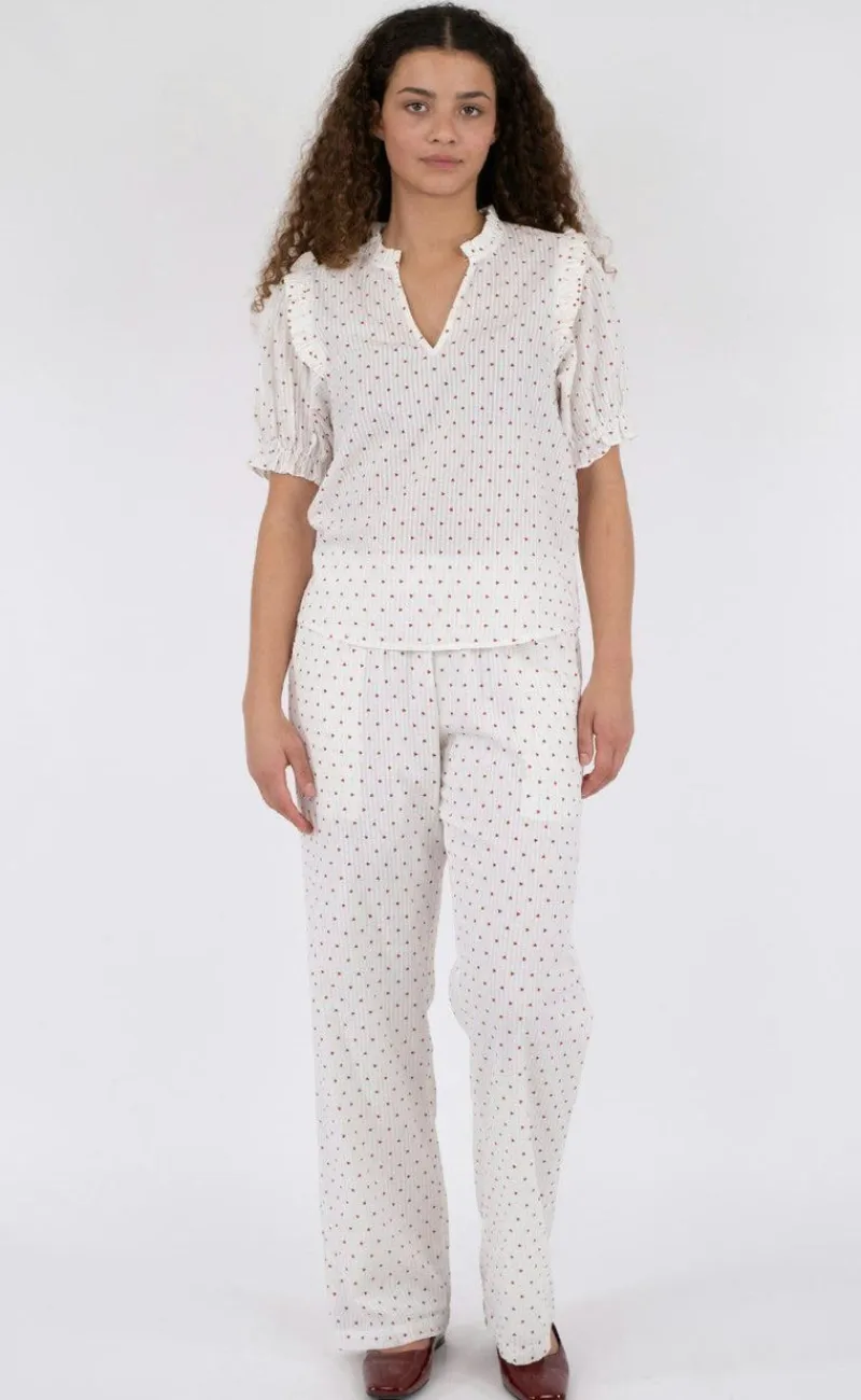 Clearance Bukser - Astra Heart - White Bukser & Jeans