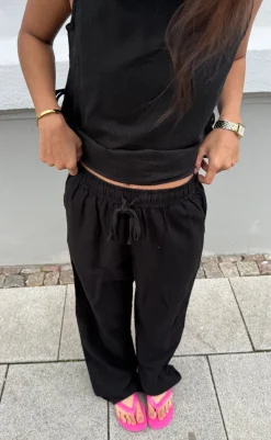 Best Bukser - Sonar Linen - Black Bukser & Jeans