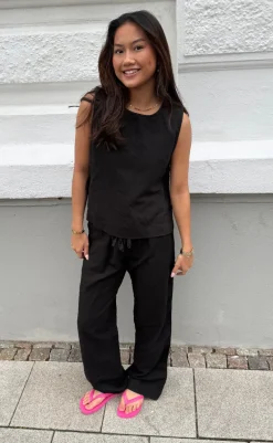 Best Bukser - Sonar Linen - Black Bukser & Jeans