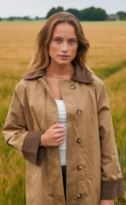 Discount Frakke - Anneli - Khaki Jakker & Frakker|Alt Overtøj